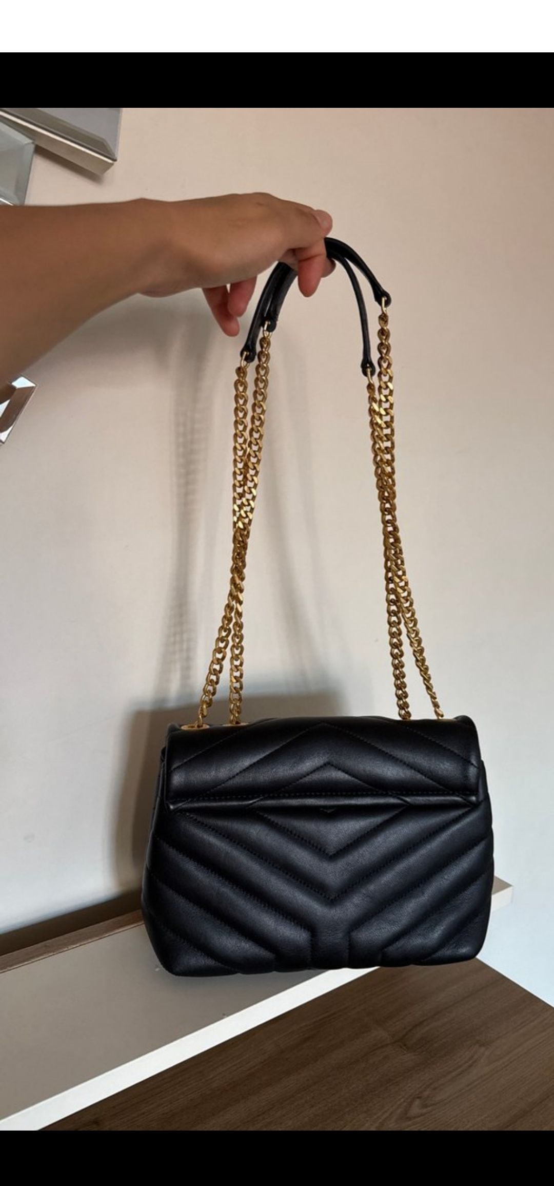 Yves Saint Laurent Siyah Deri Çanta — görsel 3/3