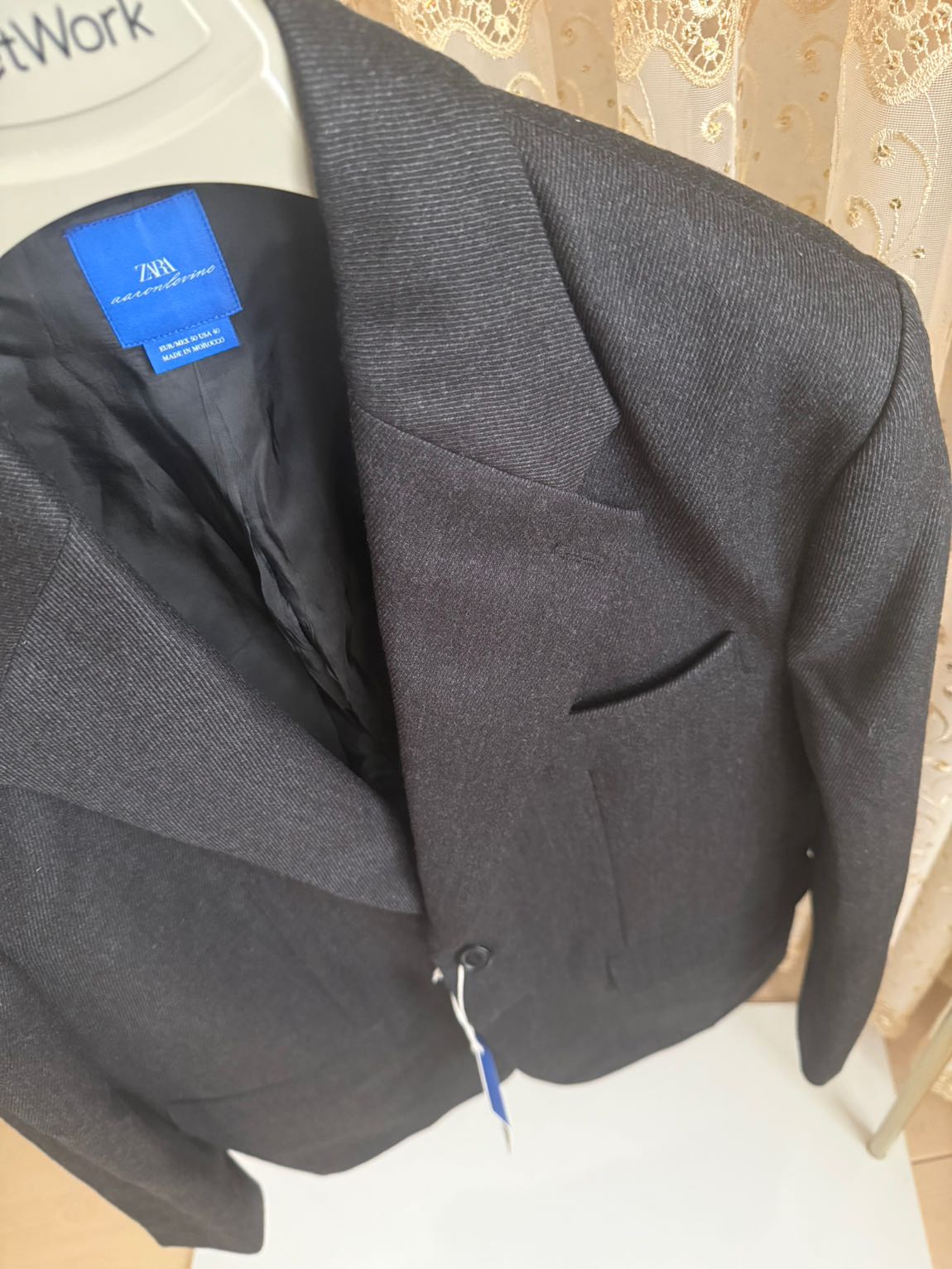 ZARA AARON LEVINE SAF YÜN BLAZER CEKET — görsel 3/9
