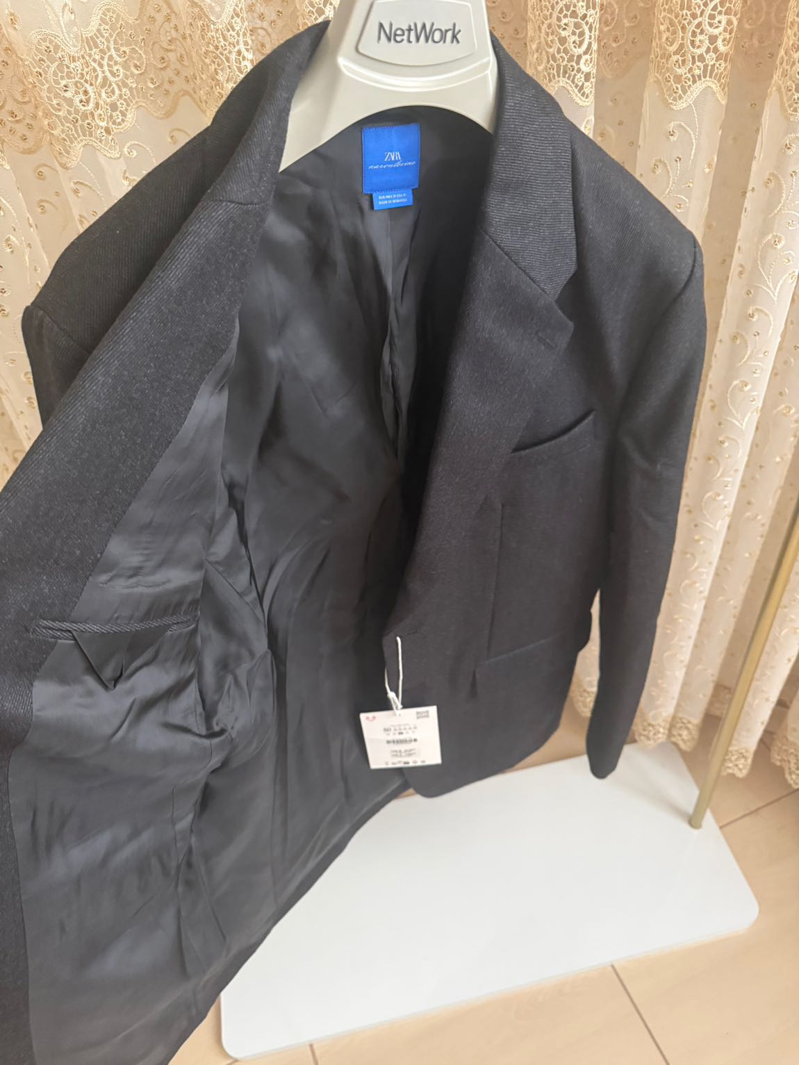 ZARA AARON LEVINE SAF YÜN BLAZER CEKET — görsel 7/9