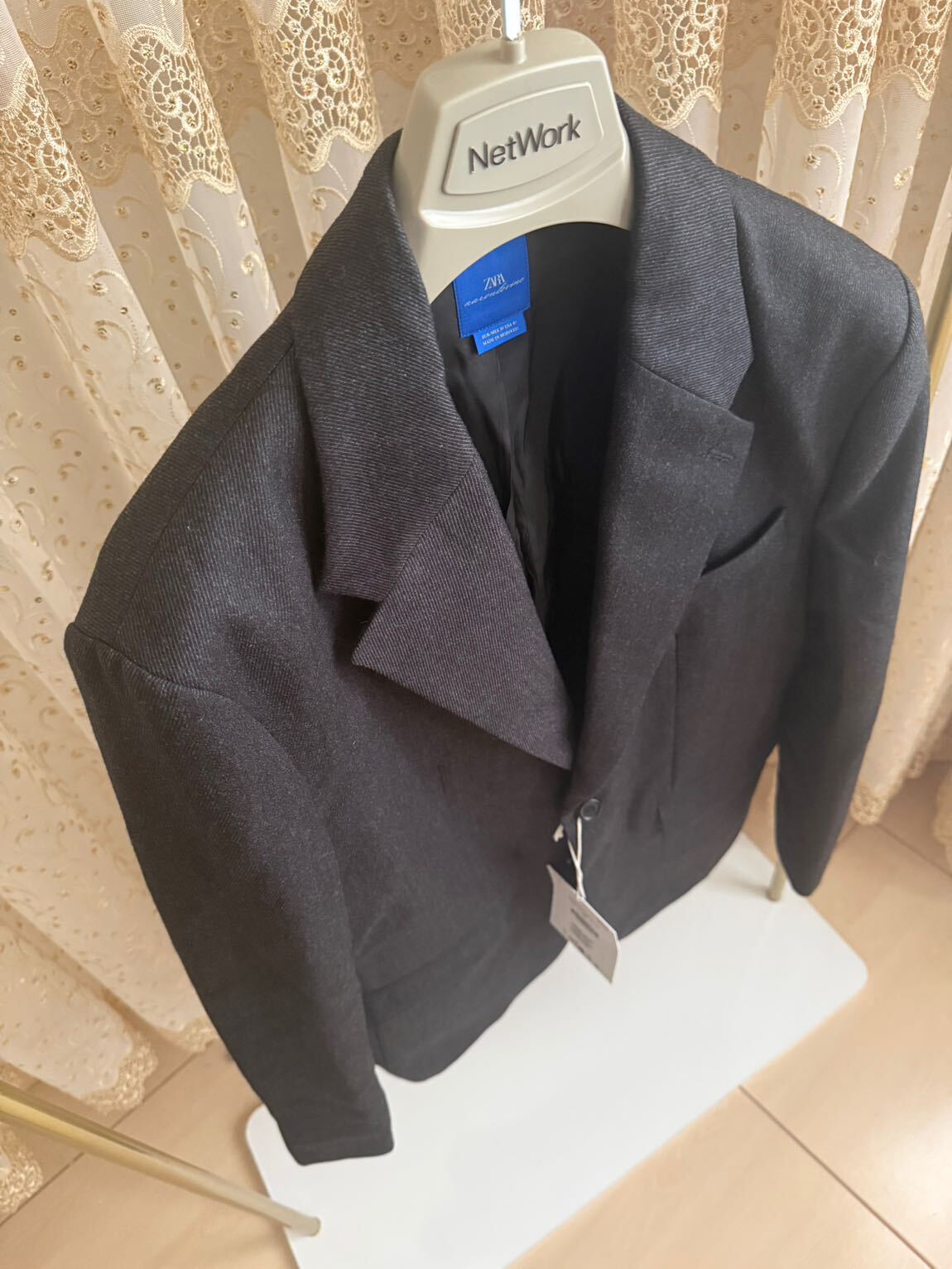 ZARA AARON LEVINE SAF YÜN BLAZER CEKET — görsel 2/9
