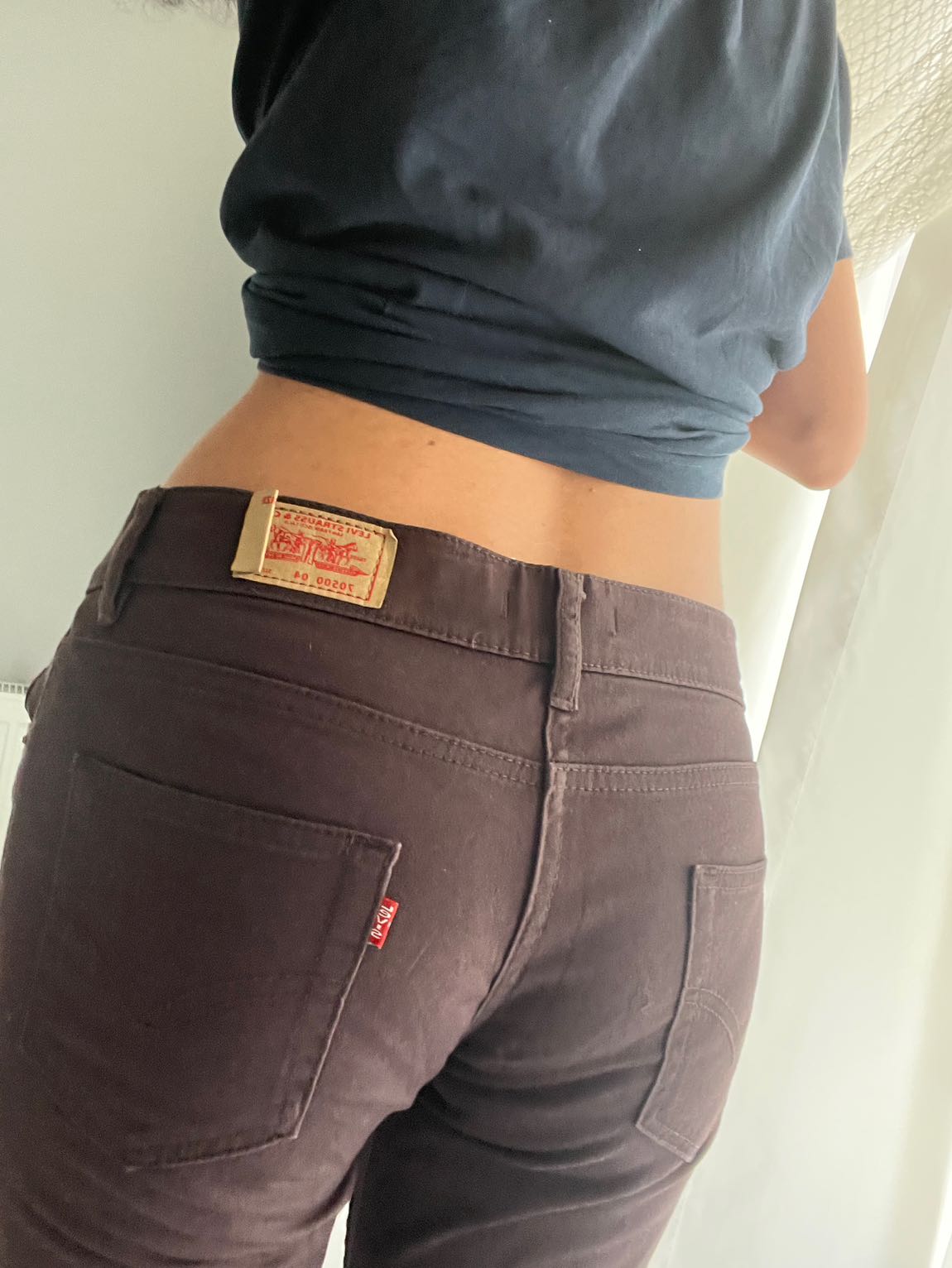 Levis düşük bel kahverengi flare jeans — görsel 3/3