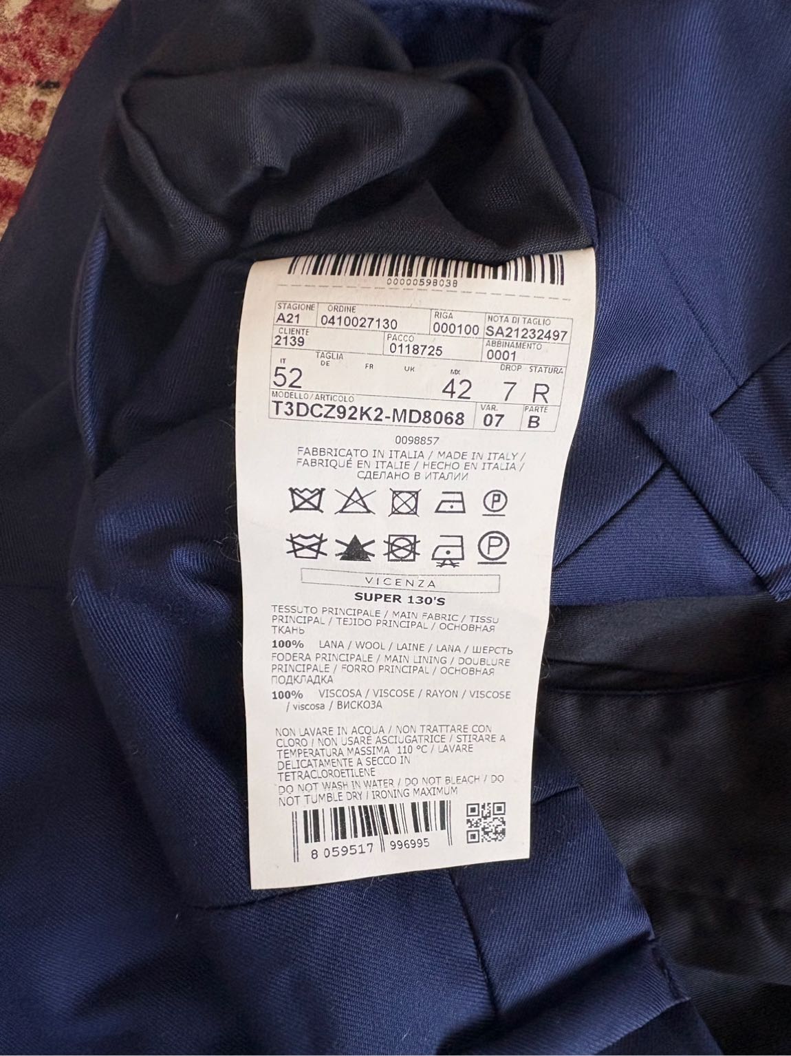 Pal Zilleri Lacivert Klasik Pantolon — görsel 5/8