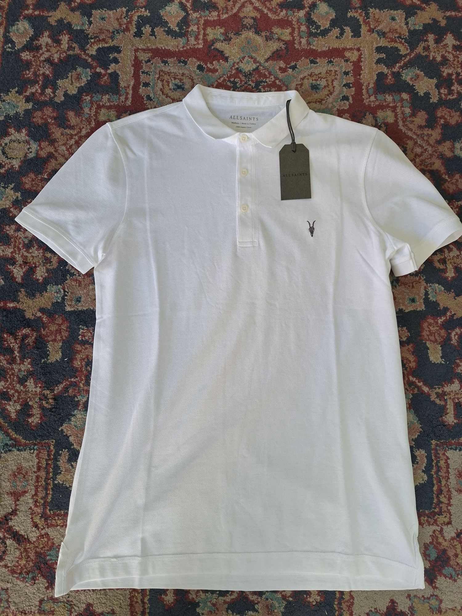 All Saints Beyaz Polo Yaka T-Shirt — görsel 2/4