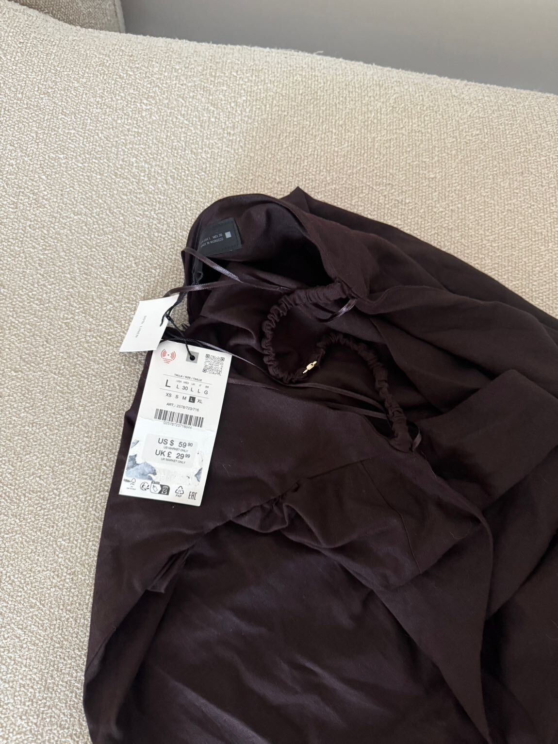 Keten halter yaka elbise — görsel 5/6