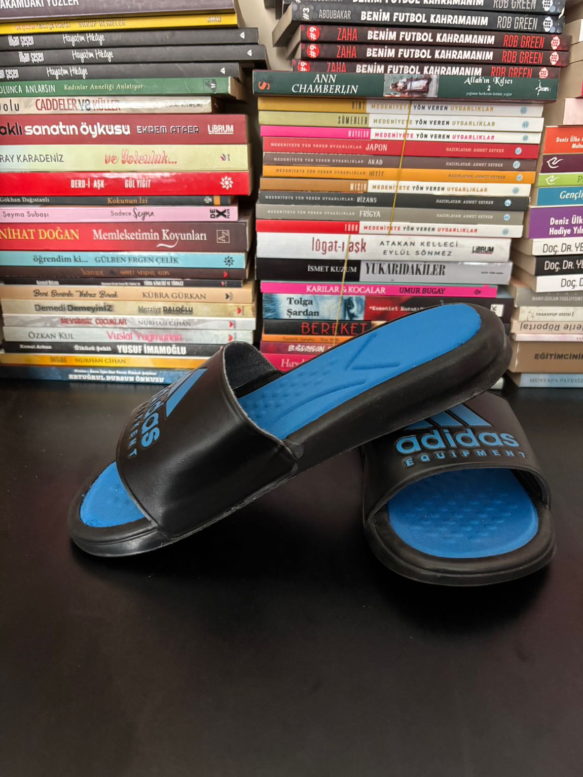 Adidas Siyah Mavi Terlik 38 Numara — görsel 2/5