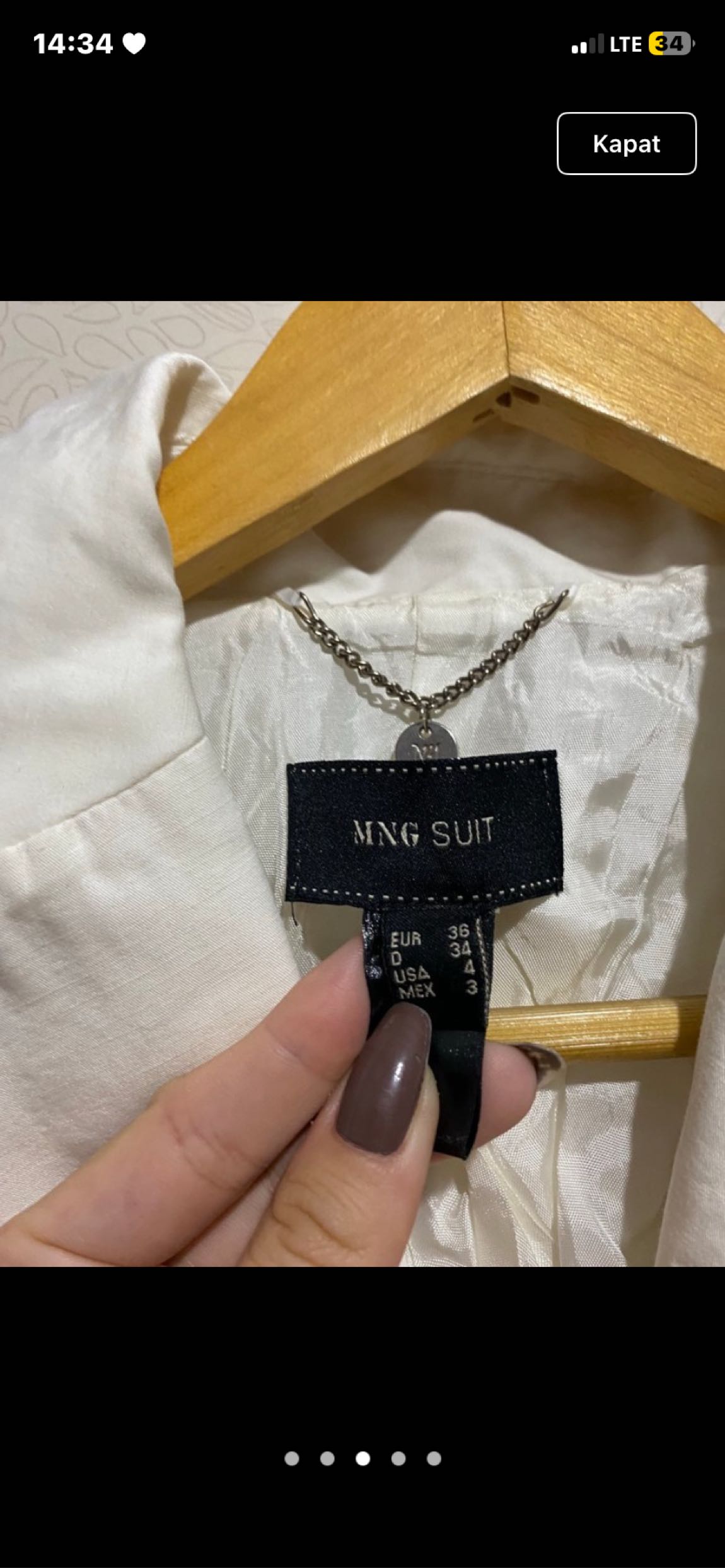 Mango Beyaz Blazer Ceket — görsel 3/4
