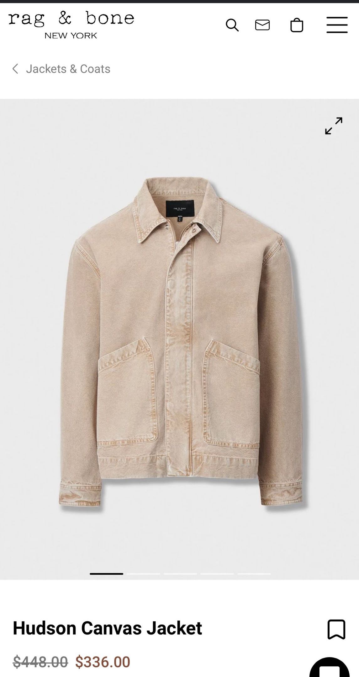 Rag & Bone Kanvas Ceket — görsel 5/9