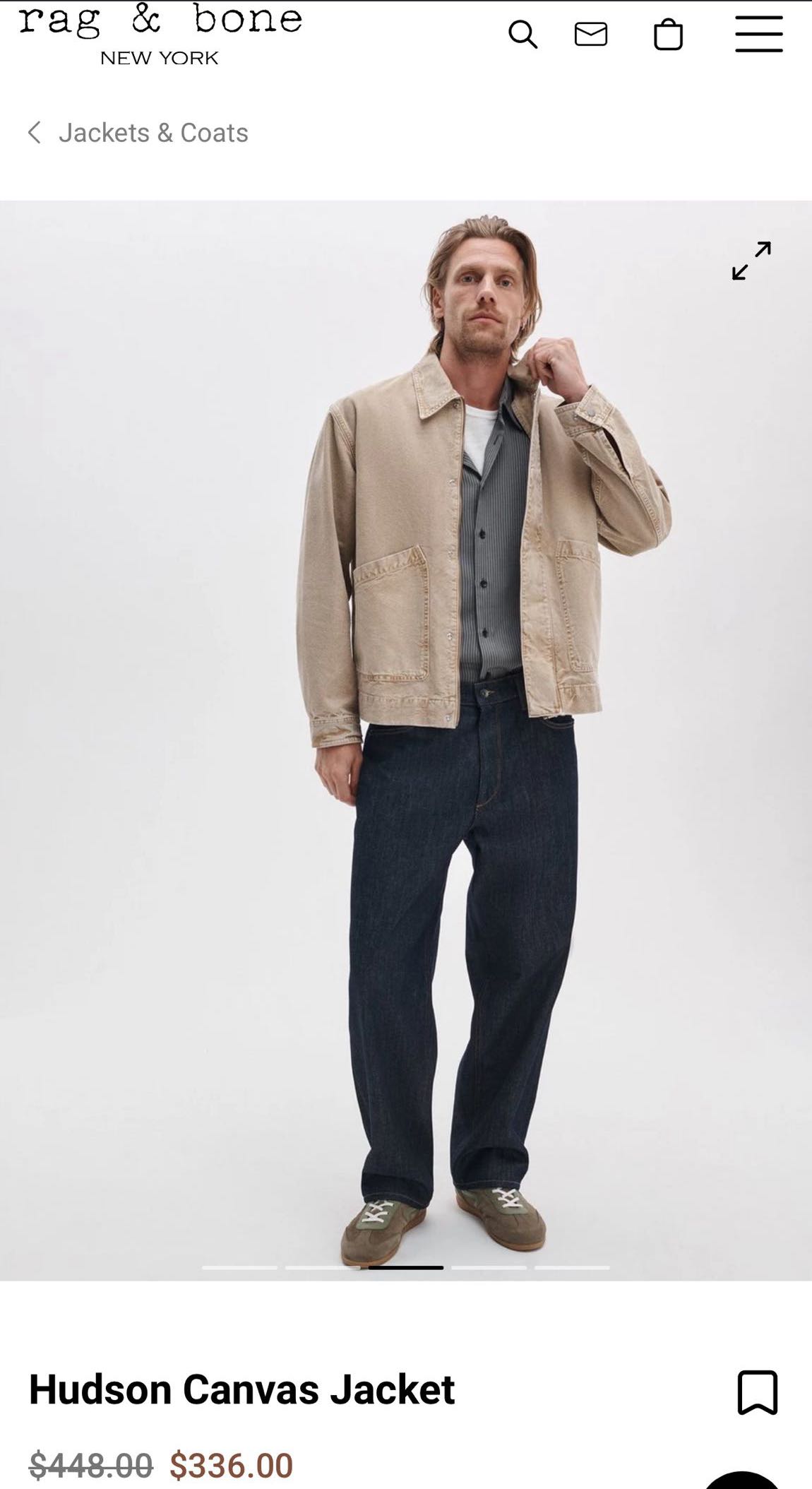 Rag & Bone Kanvas Ceket — görsel 3/9