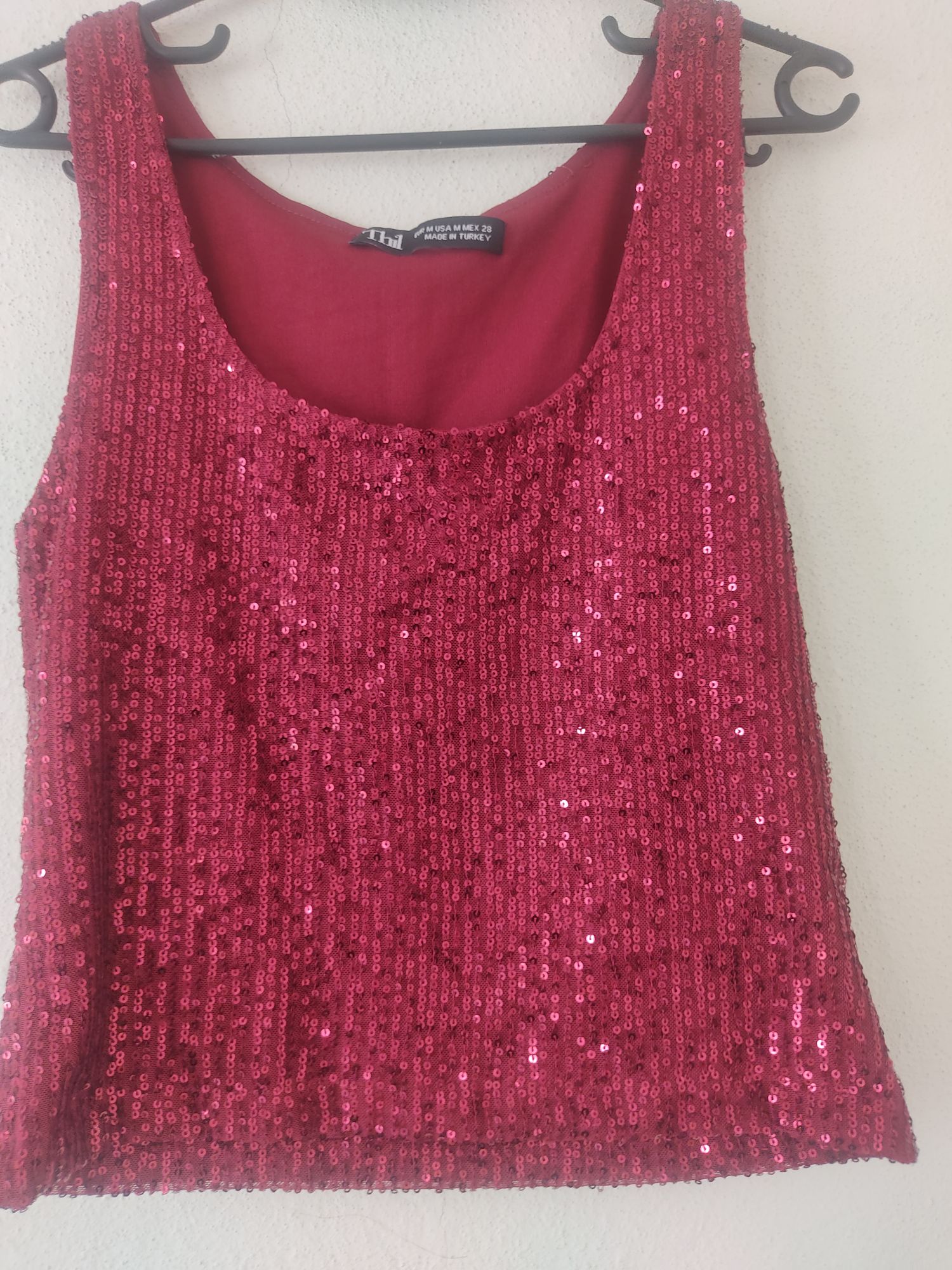 Pull&Bear Payetli Kırmızı Üst — görsel 2/3