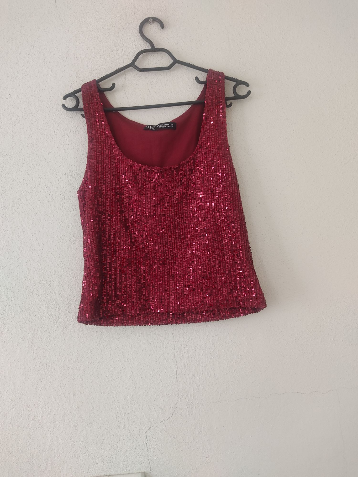 Pull&Bear Payetli Kırmızı Üst — görsel 3/3