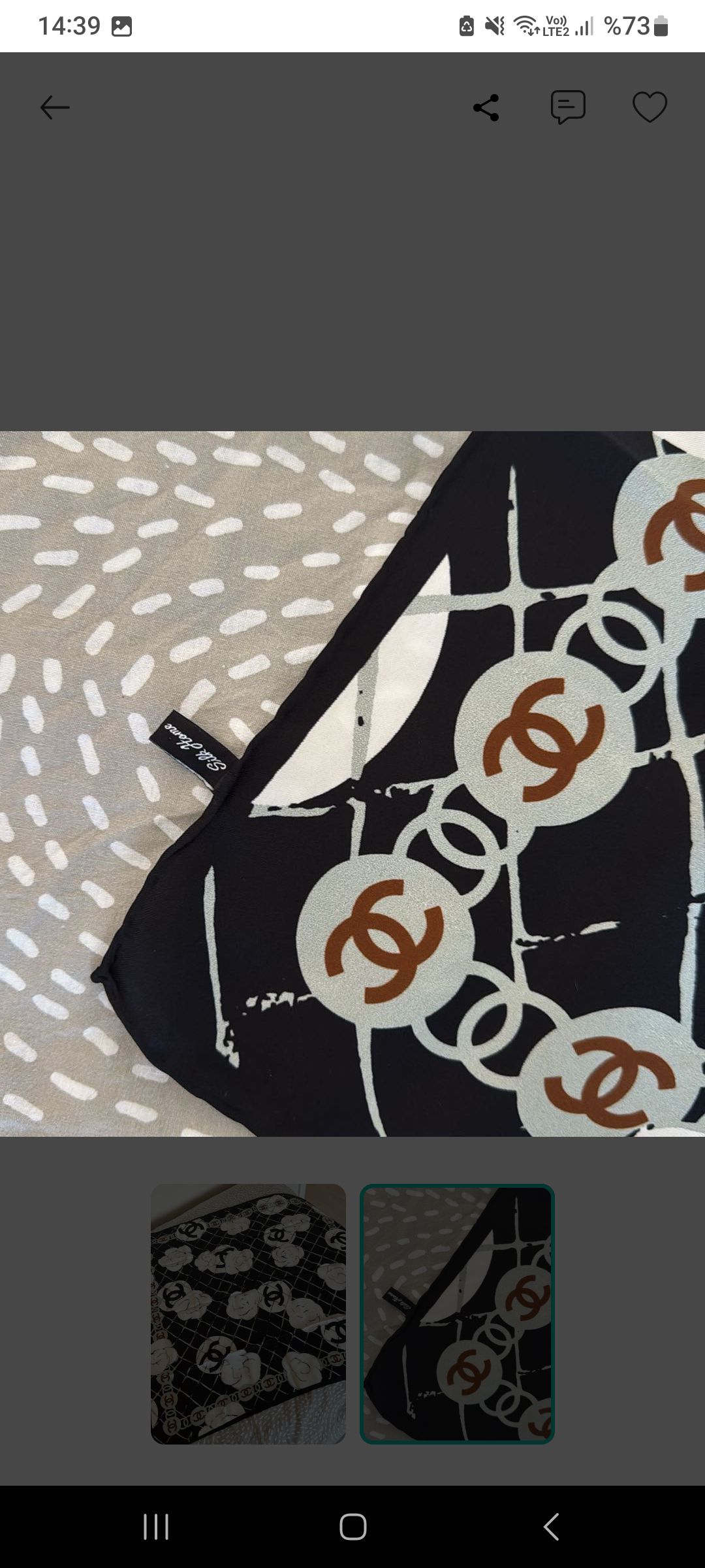 Chanel Desenli Eşarp — görsel 2/3