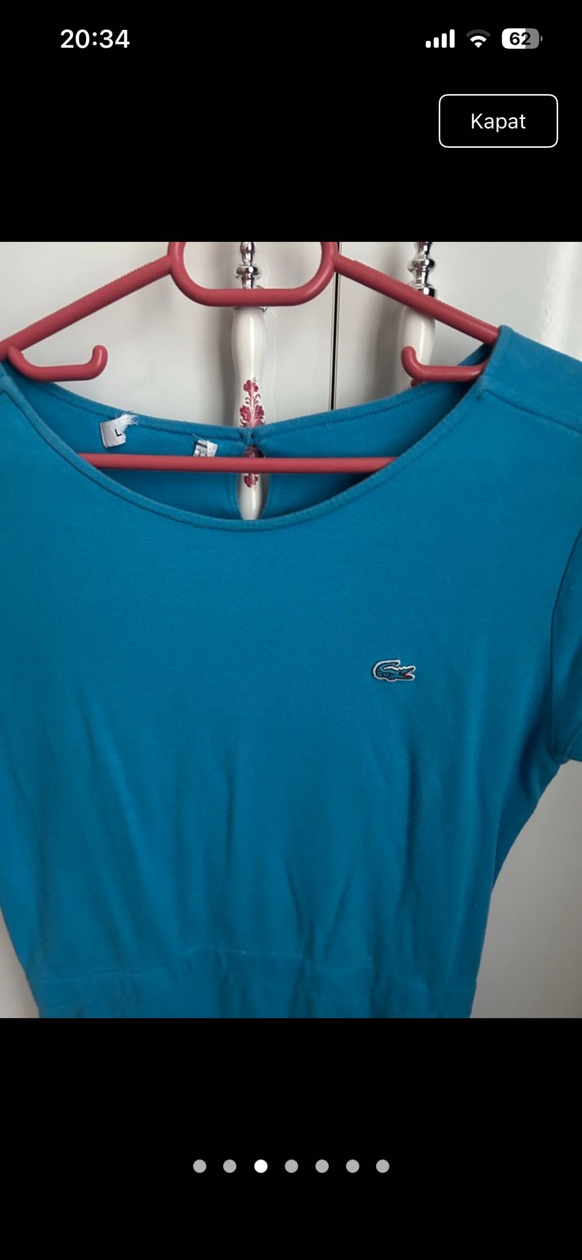 Lacoste Mavi Elbise — görsel 3/6
