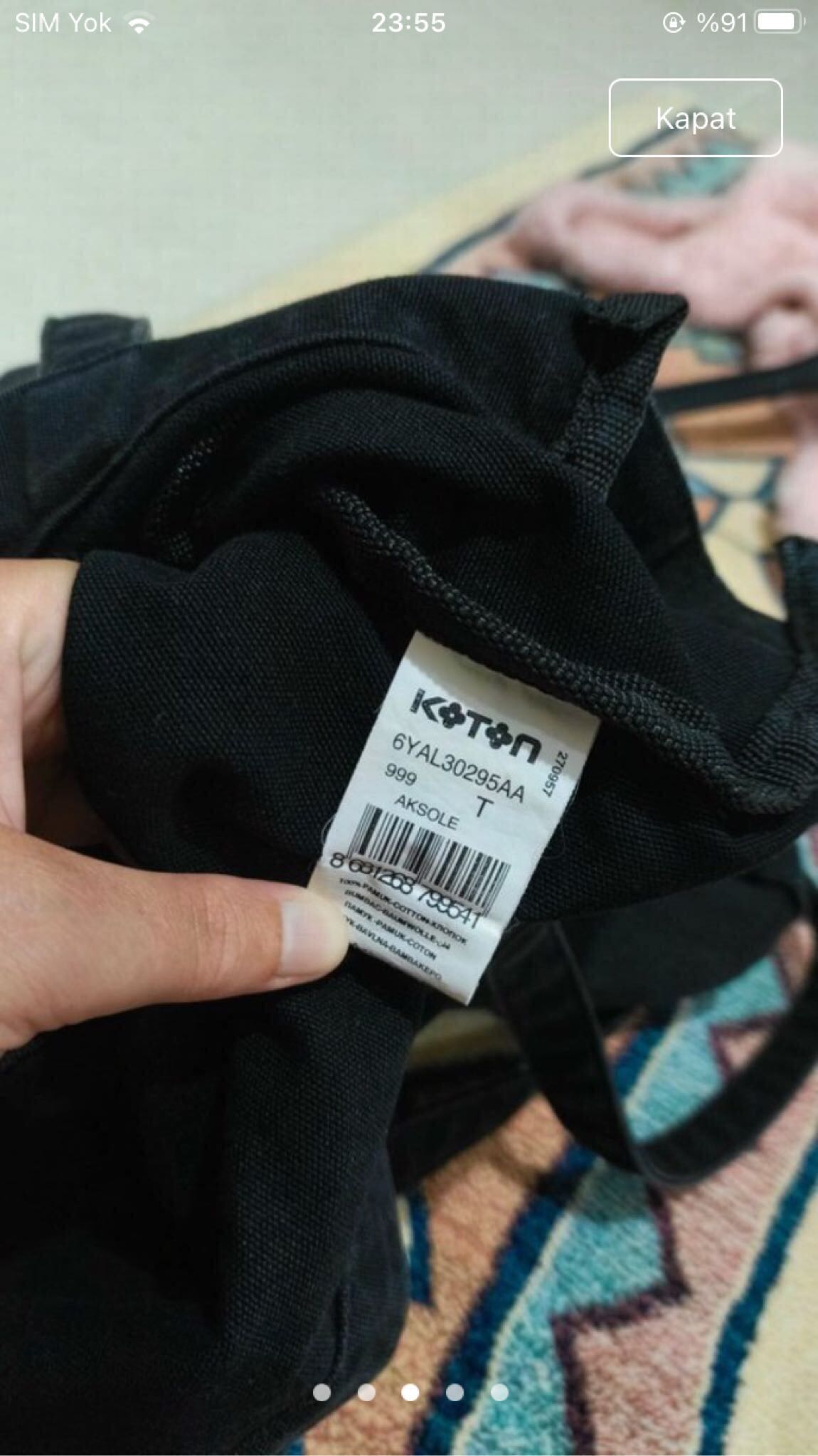 Koton Siyah kot Çanta — görsel 3/4