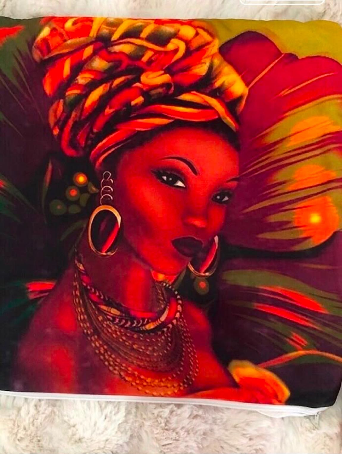 2 adet Afrika Kadın Desenli Kılıfı Seti — görsel 7/8