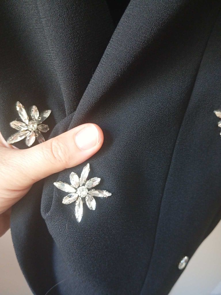 Siyah İşlemeli Blazer Ceket — görsel 4/5