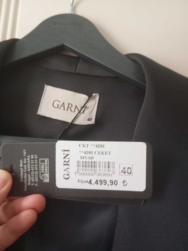Siyah İşlemeli Blazer Ceket — görsel 3/5