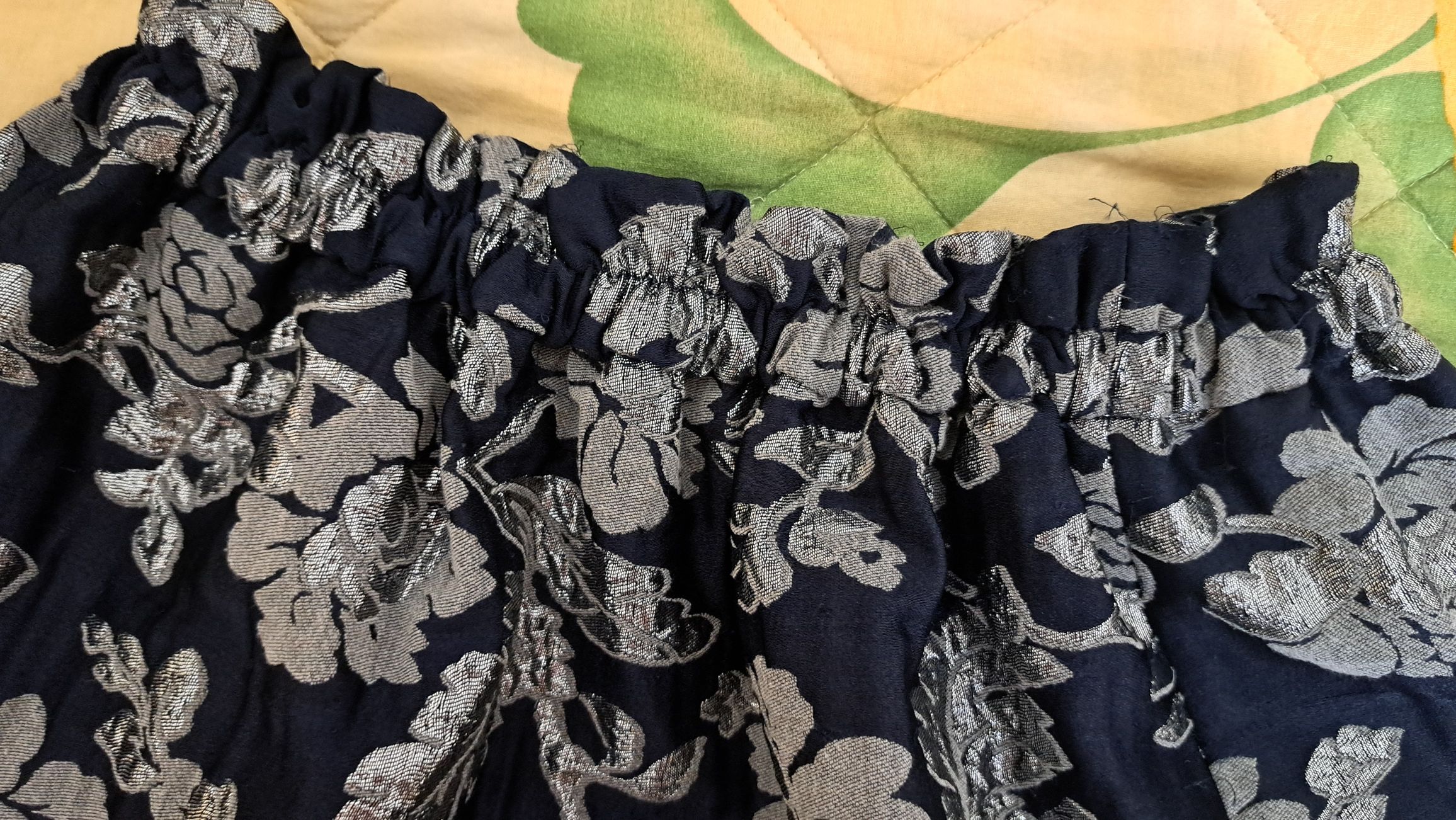 Zara Koyu Lacivert -M- Desenli Mini Etek — görsel 3/6