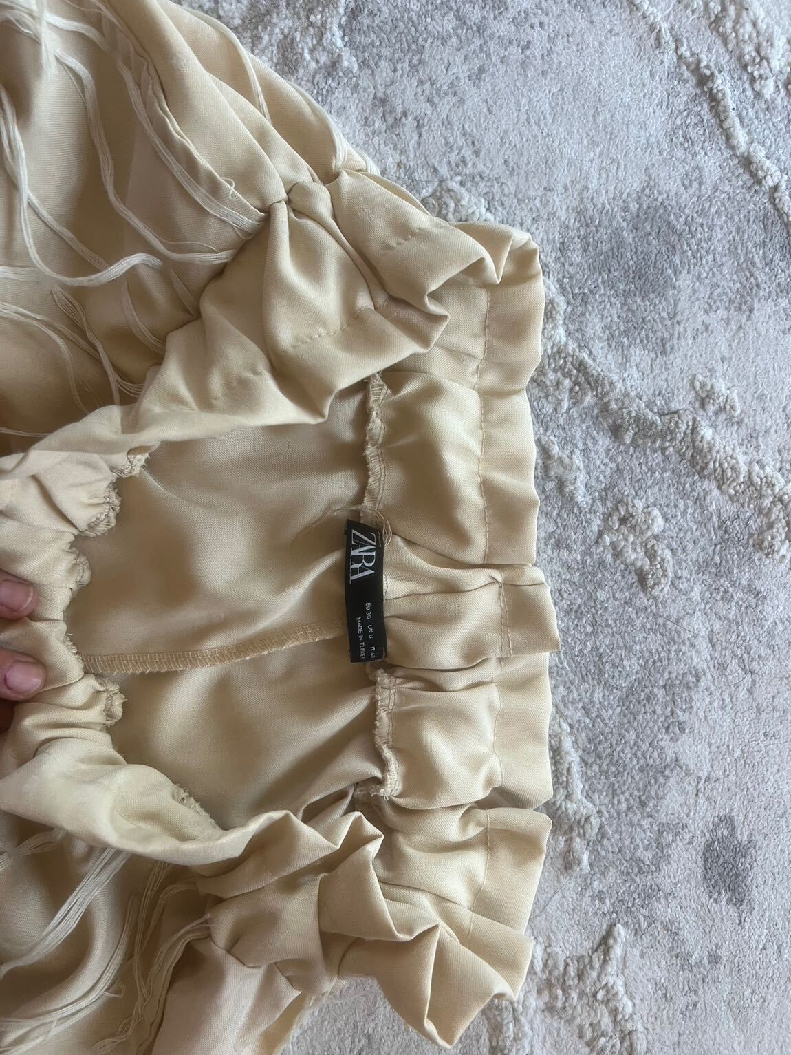 Zara Bej Detaylı Pantolon hiç giyilmedi — görsel 8/9