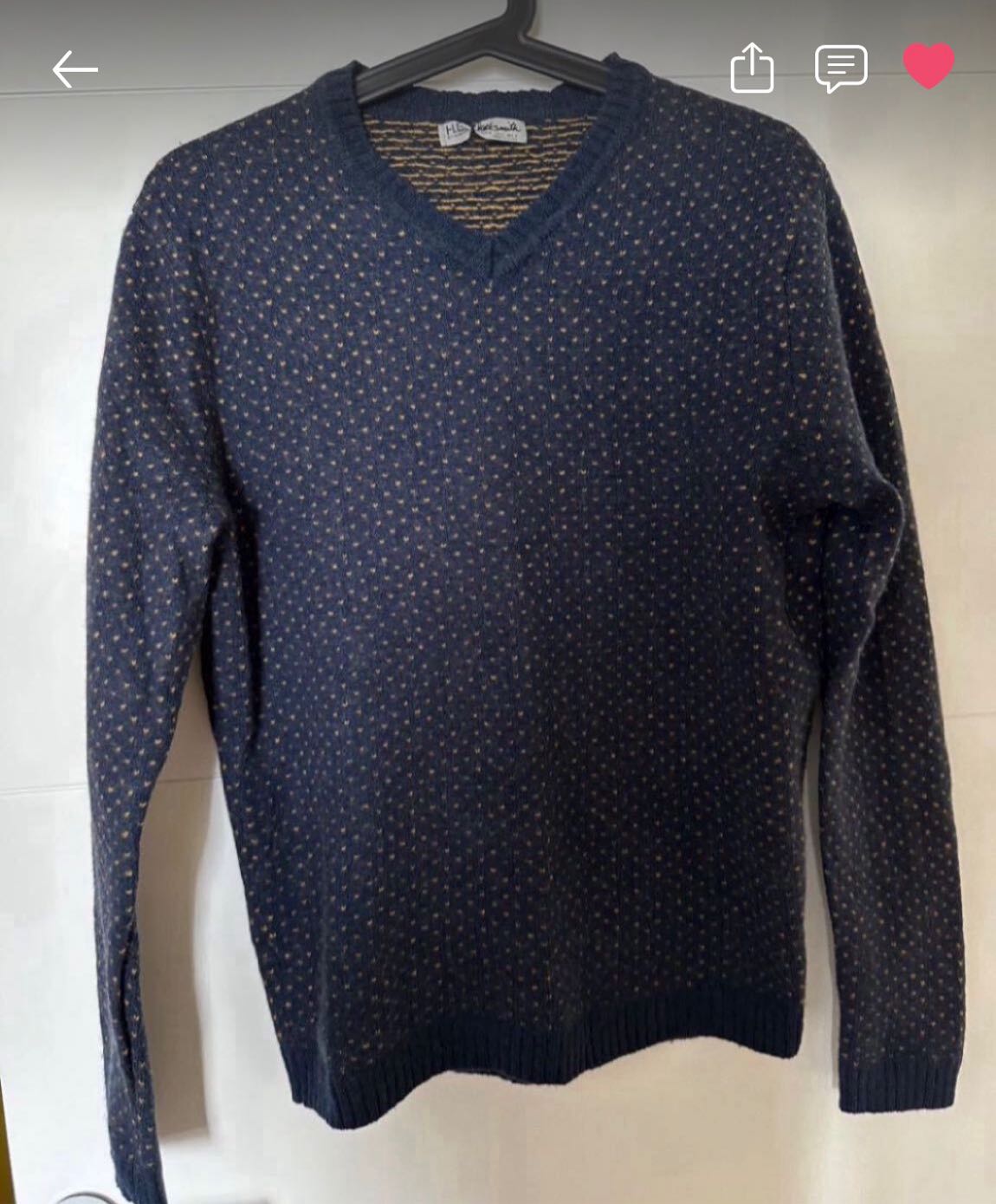 Mango Lacivert Desenli Kazak — görsel 3/4