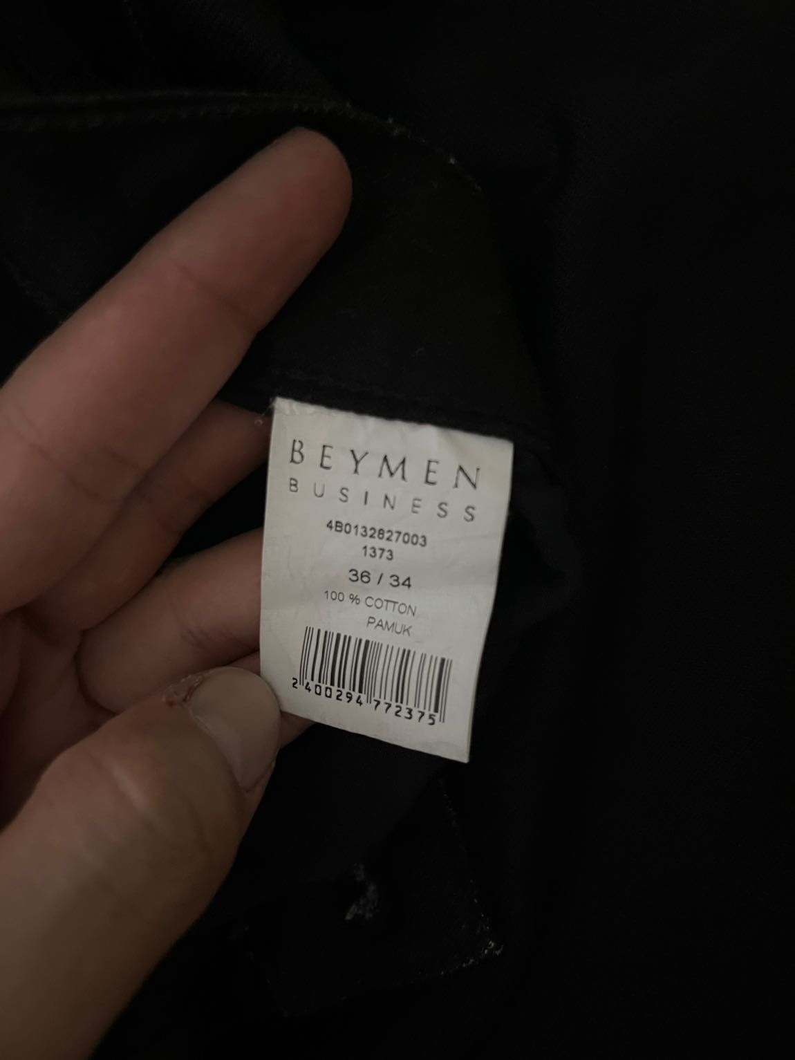 Beymen Business Erkek Siyah Kot Pantolon — görsel 6/8