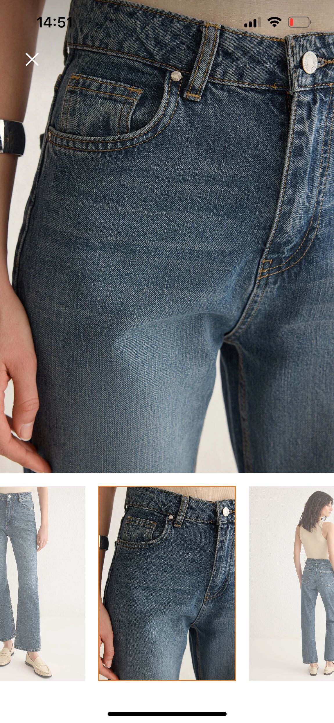 Marka Yüksek Bel Jean Pantolon — görsel 3/10