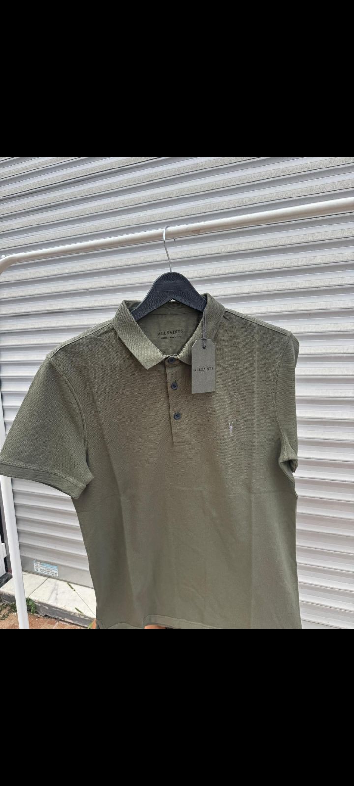 AllSaints Yeşil Polo Yaka T-Shirt — görsel 2/3