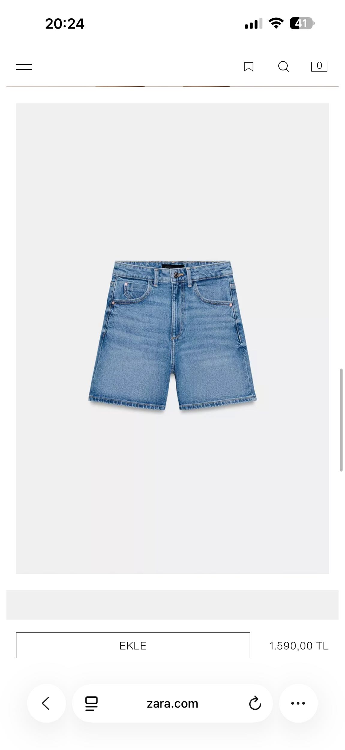 Zara Denim şort kot Şort — görsel 10/10