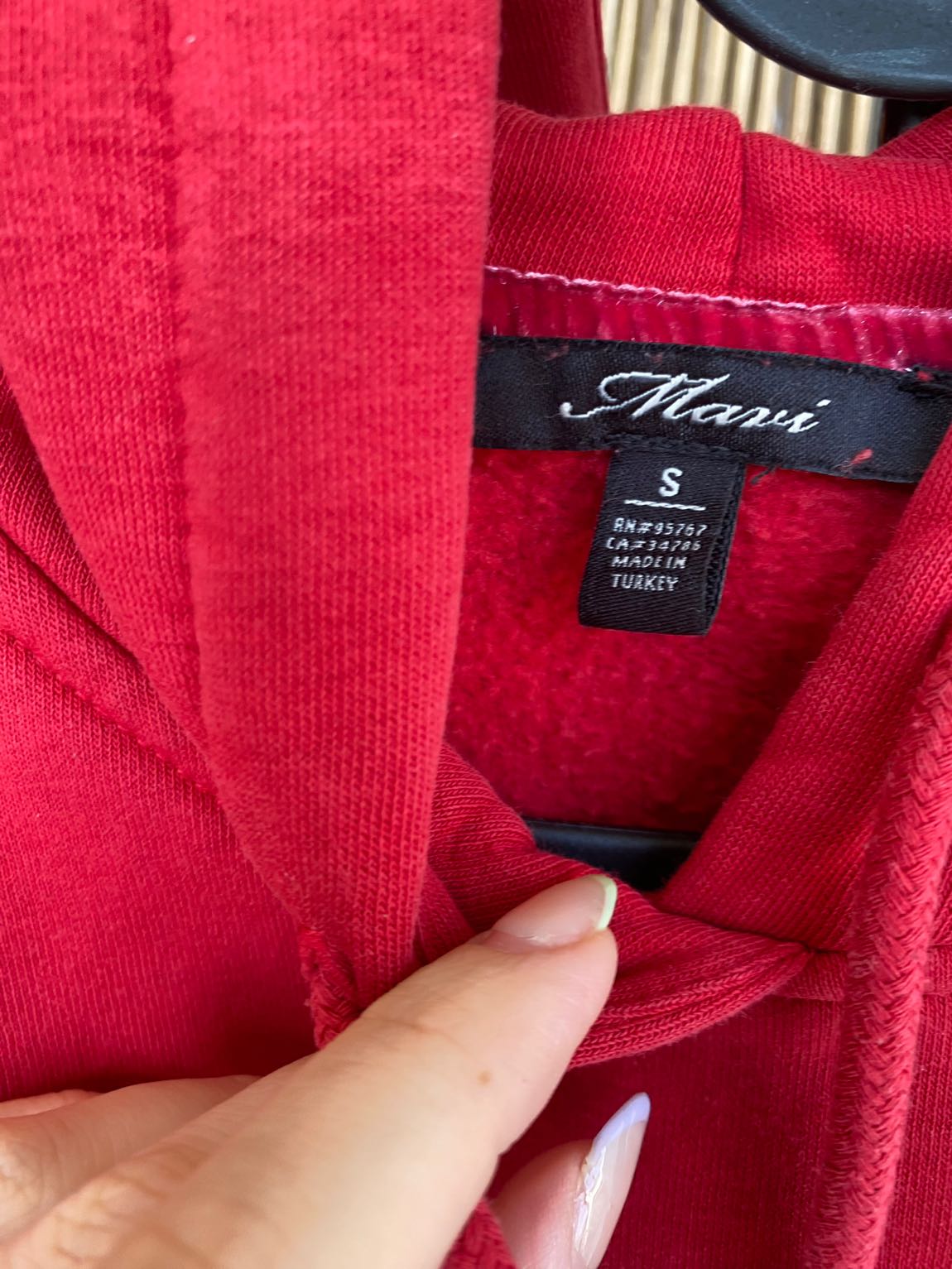 Mavi Kırmızı Kapüşonlu Sweatshirt — görsel 6/11