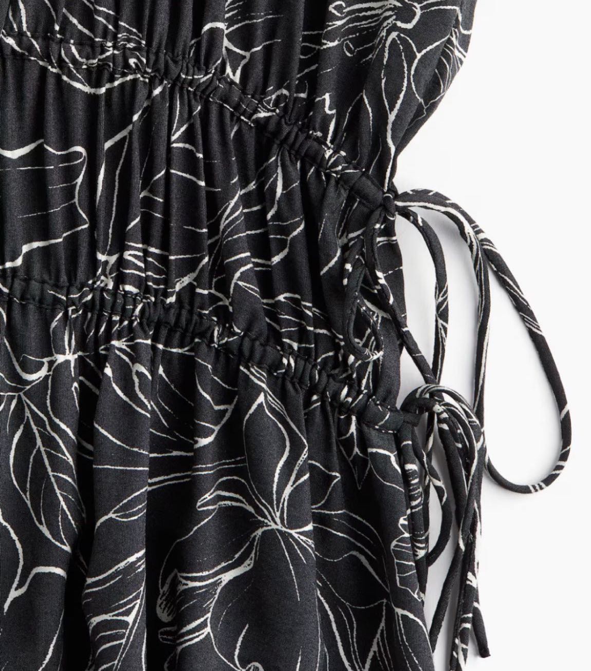H&M Desenli Siyah Elbise — görsel 2/2