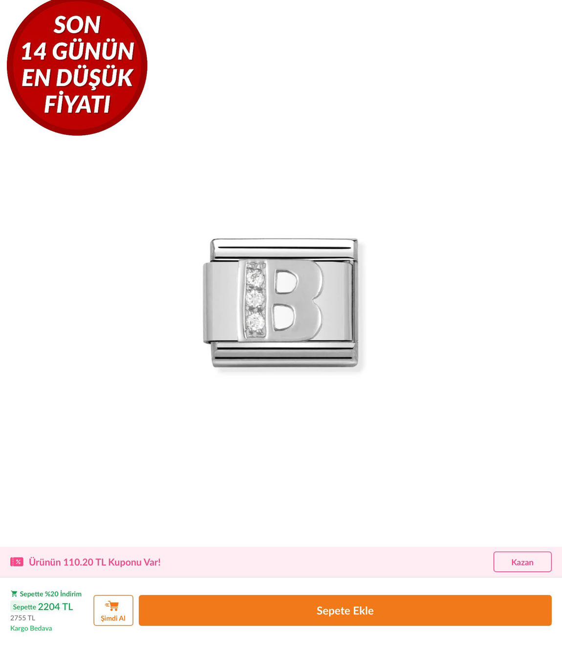 Nomination çift renkli charmlı bileklik — görsel 2/5