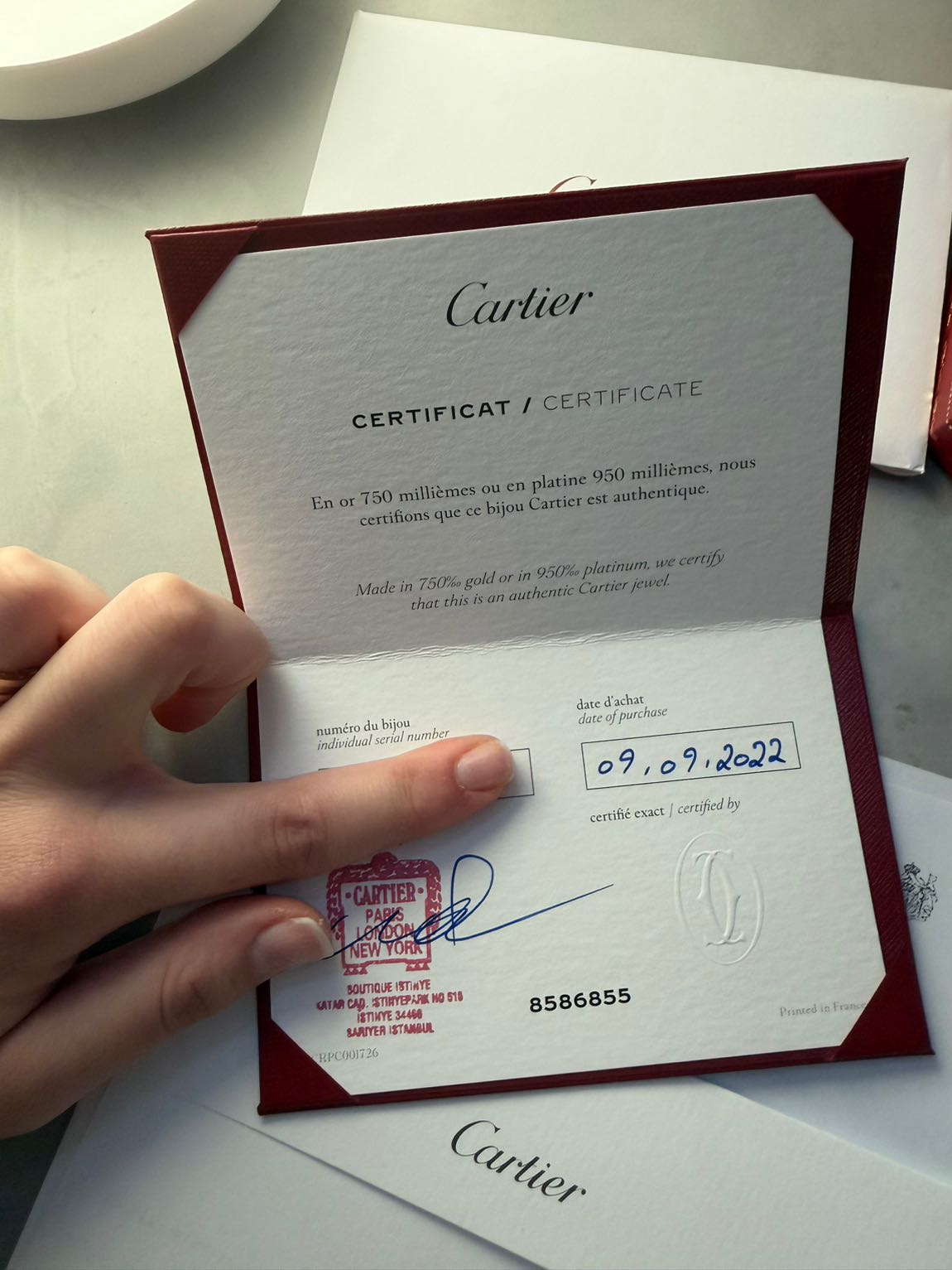 Cartier Love Kolye Beyaz Altın Orjinal — görsel 7/7