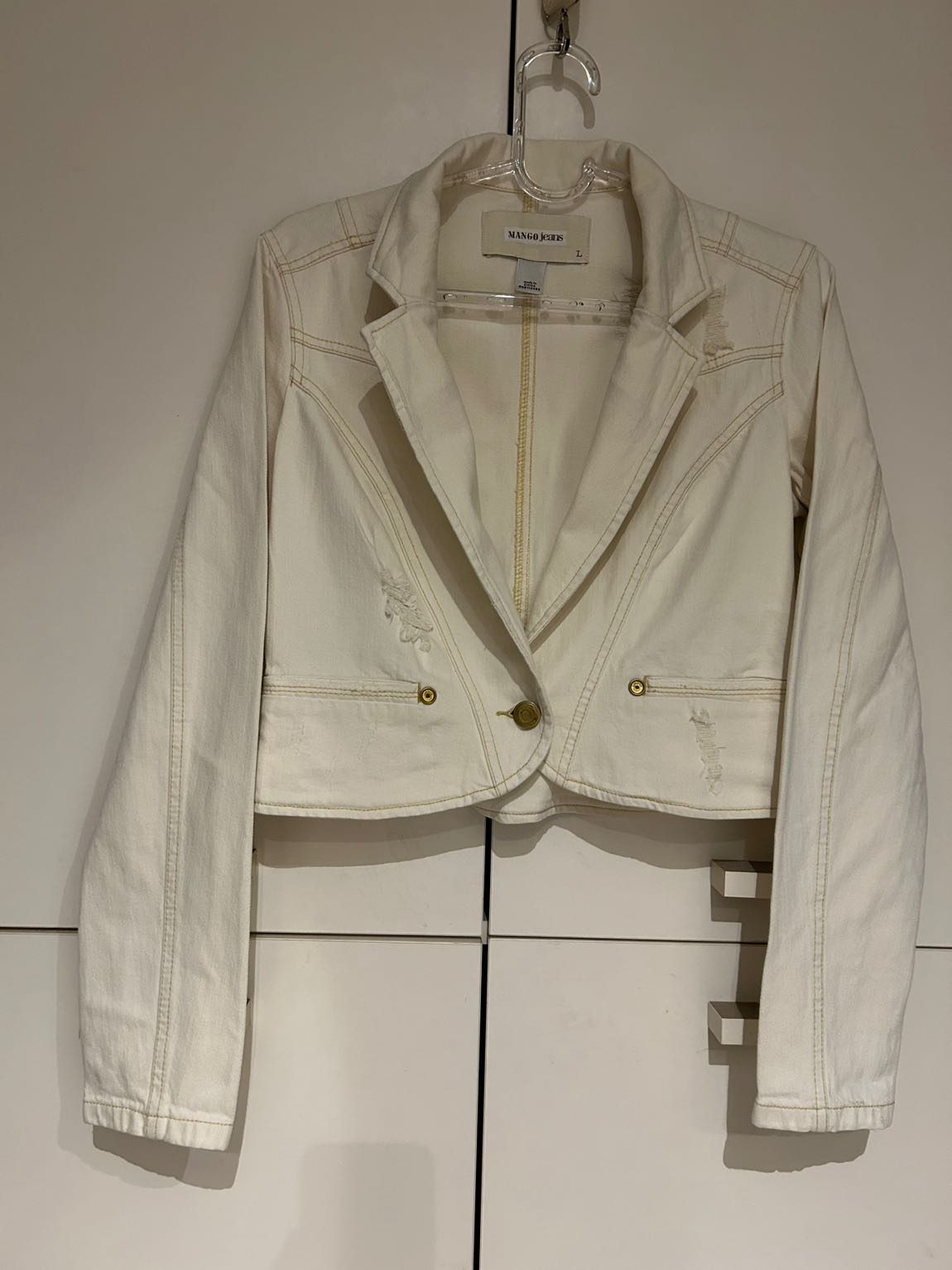 Mango Krem Blazer Ceket — görsel 2/14
