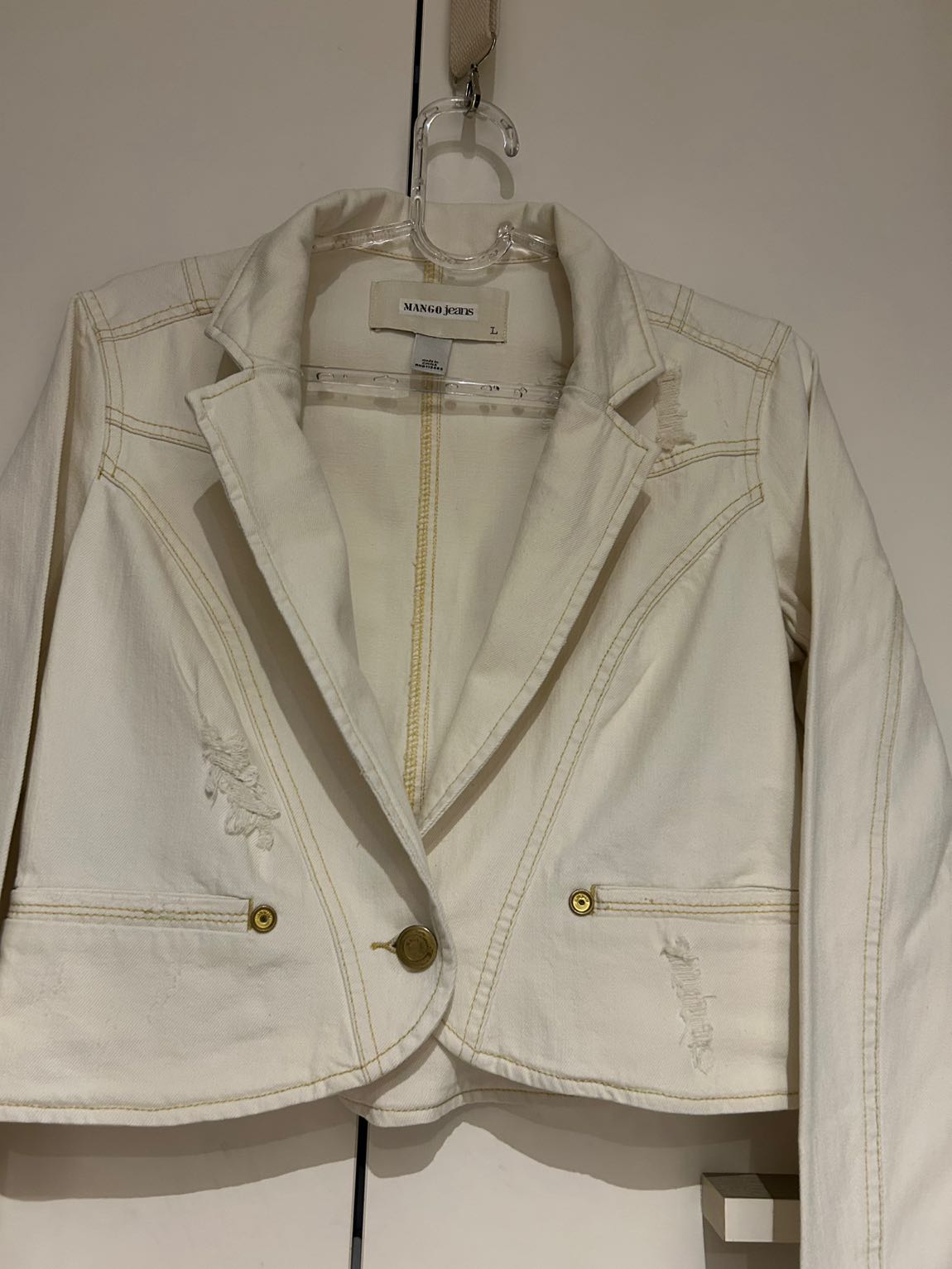 Mango Krem Blazer Ceket — görsel 3/14