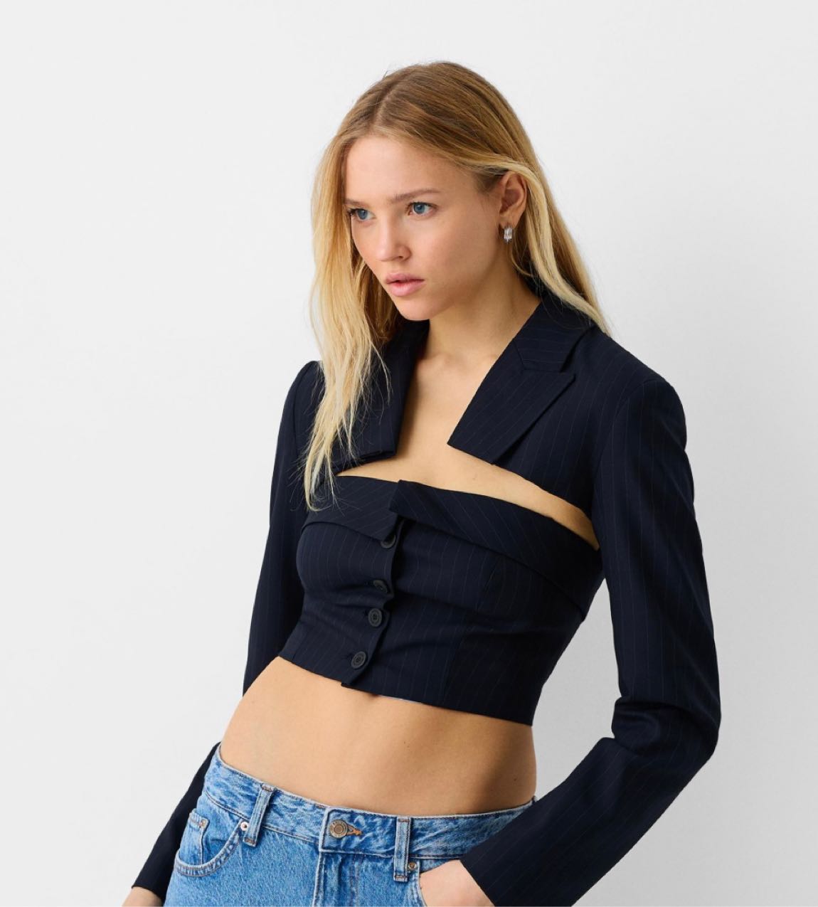 Bershka Crop Blazer Ceket — görsel 4/5