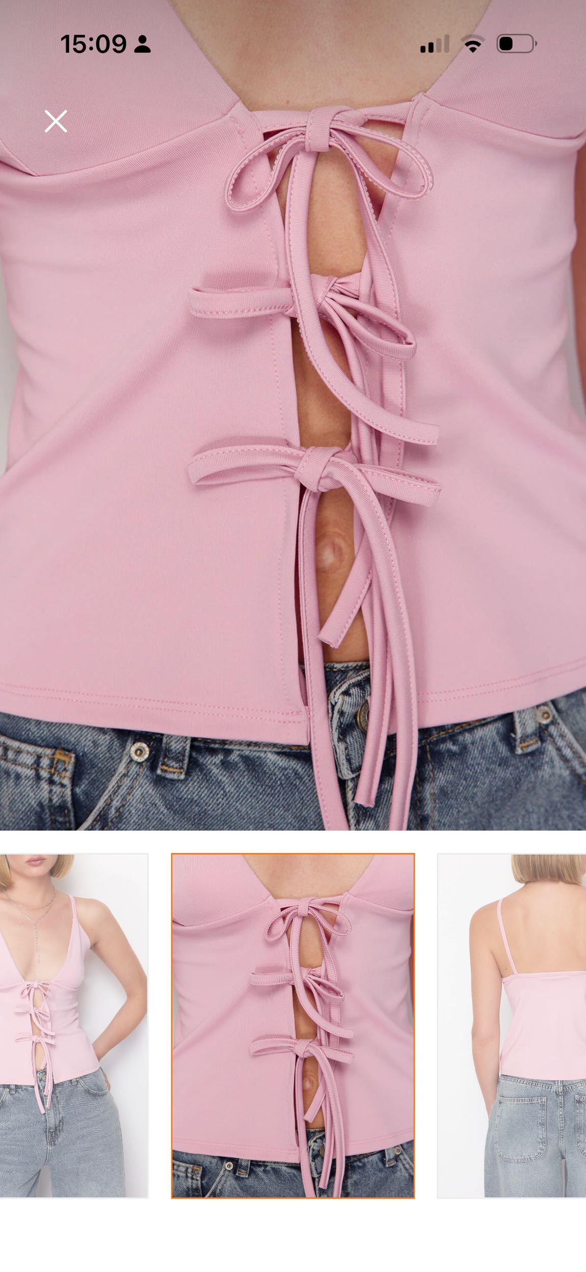 Açık pembe fitted örme büstiyer — görsel 5/5