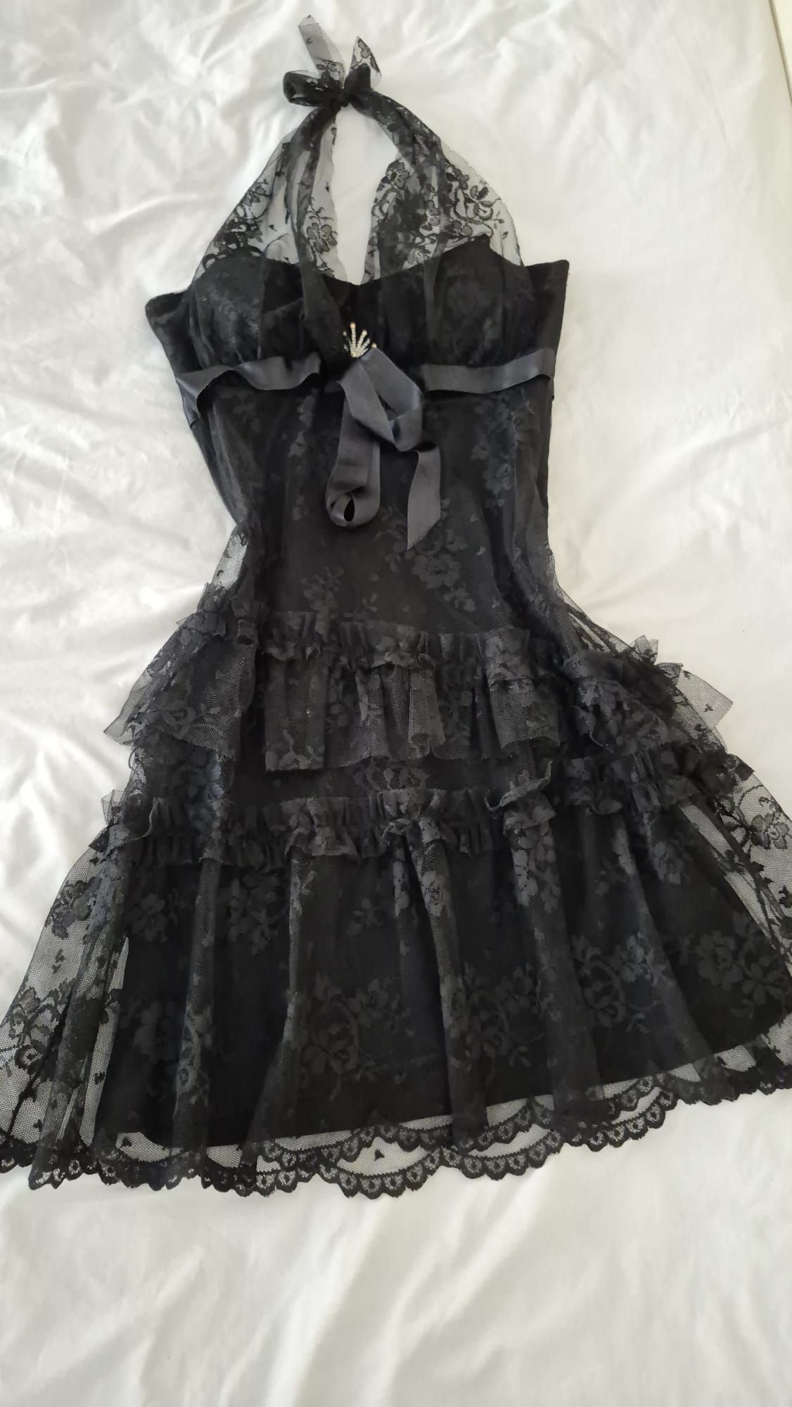 y2k Gotik Lace Detaleid Coquette Mini — görsel 7/7
