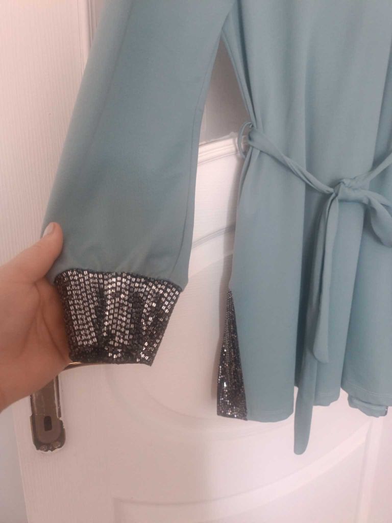 Mavi Payetli Detaylı Tunik — görsel 2/10