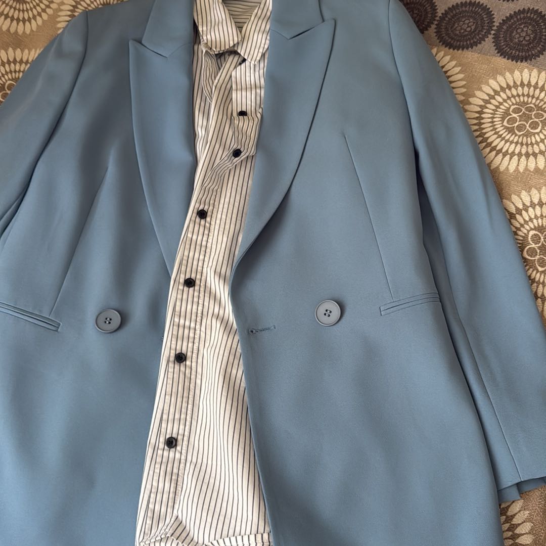 Mavi Blazer Ceket ve Gömlek Seti — görsel 3/6
