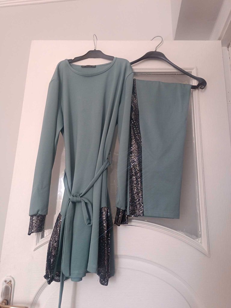 Mavi Payetli Detaylı Tunik — görsel 10/10