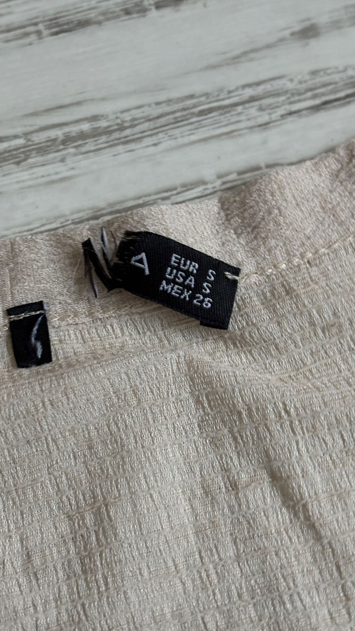 Keten Üst & Taba Cep Detaylı Mini Etek — görsel 5/6