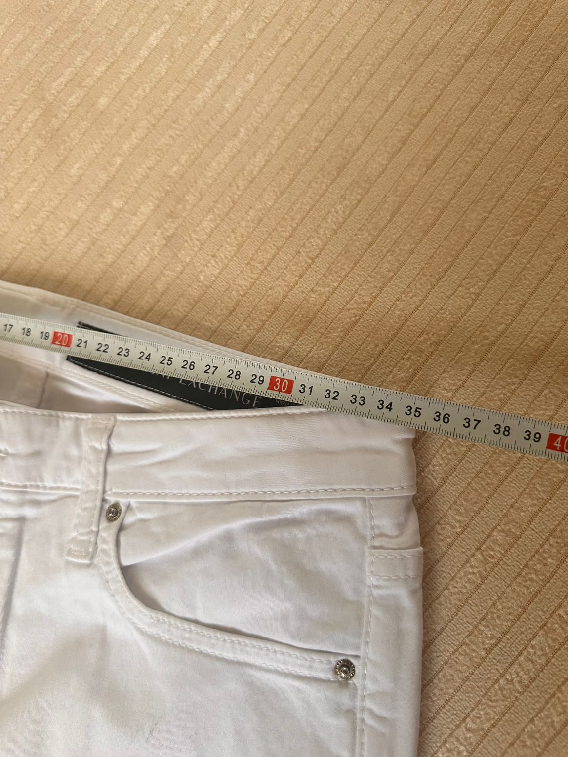 Armani Exchange Beyaz Jean Pantolon — görsel 4/5