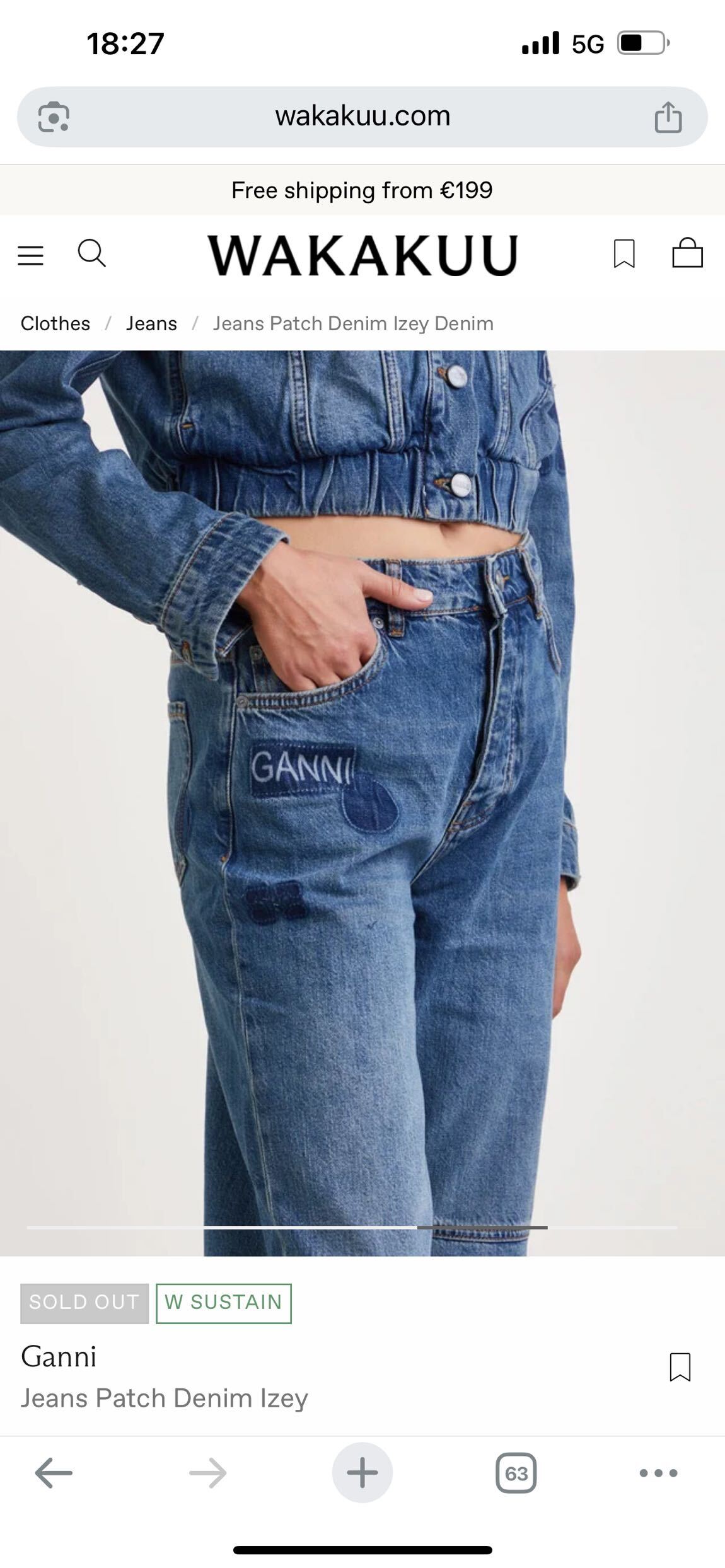 Ganni jean — görsel 5/6