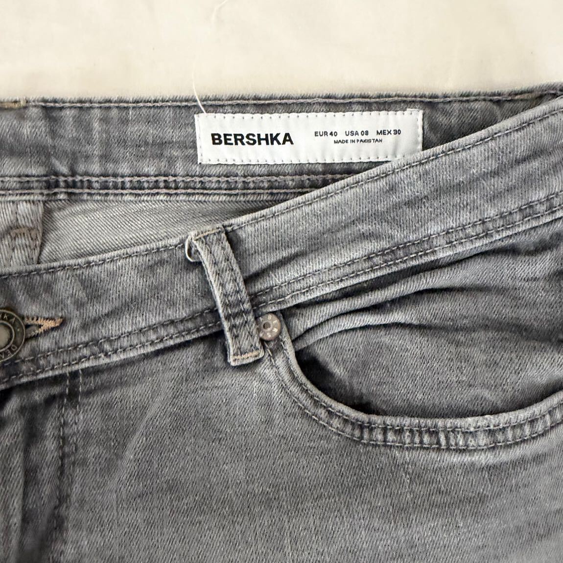 Bershka Gri Jeans Pantolon — görsel 2/2