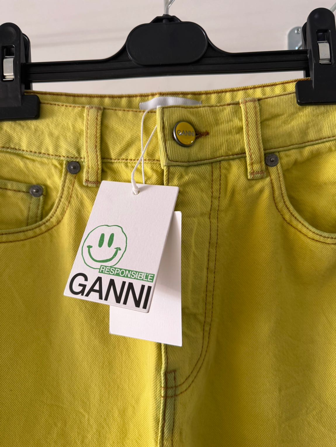 GANNI Swigy Sarı Jean Pantolon — görsel 6/13