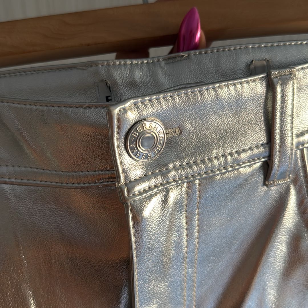 bershka metalik pantolon — görsel 3/4