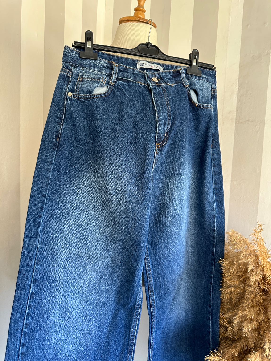Bol paça yüksek bel jean — görsel 2/3