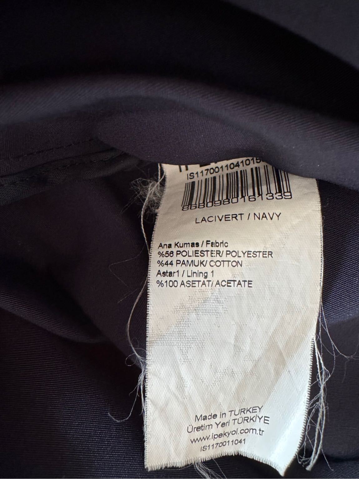 İpekyol Lacivert Trençkot M/L 38/40 — görsel 8/8