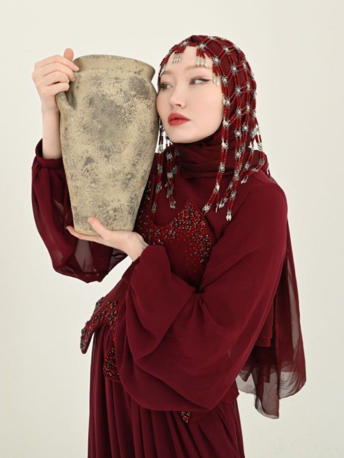 kristal taşlı başlık UMAY 100% el işleme — görsel 4/5