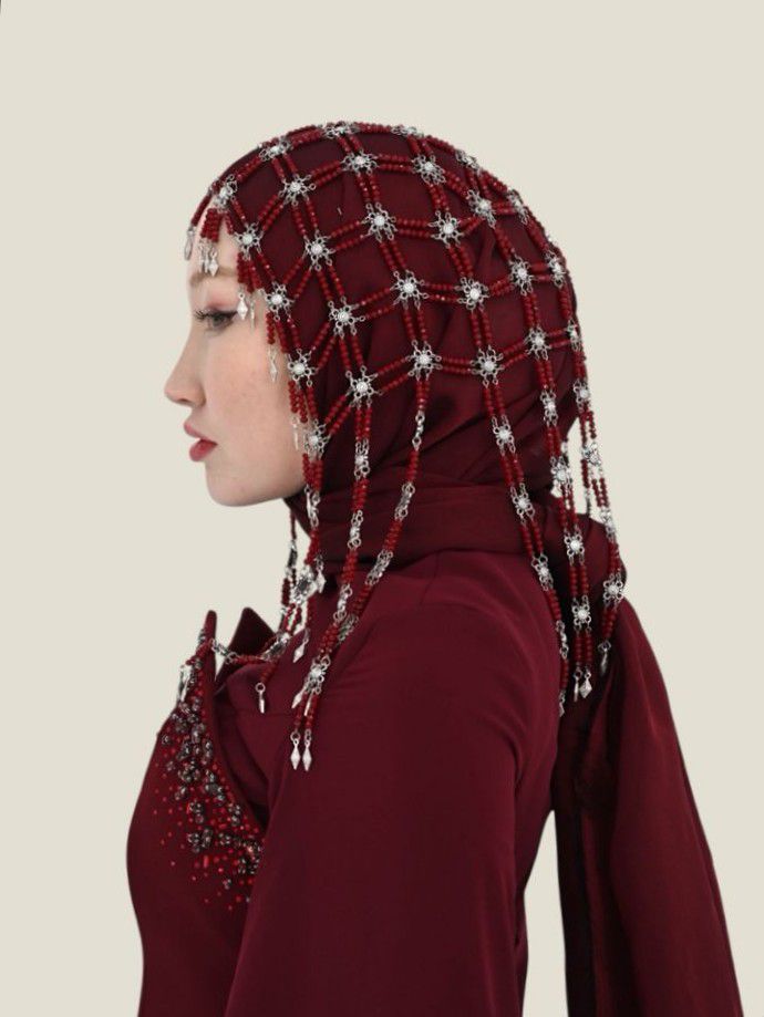 kristal taşlı başlık UMAY 100% el işleme — görsel 3/5
