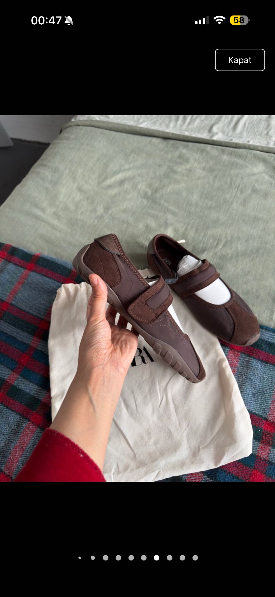 Zara Kahverengi spor Babet — görsel 5/9